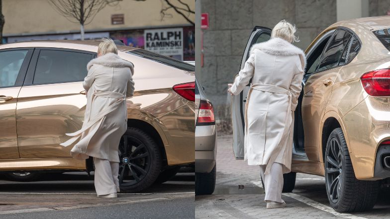 Zabiegana Lil Masti wsiada z dzieckiem do samochodu za pół miliona złotych