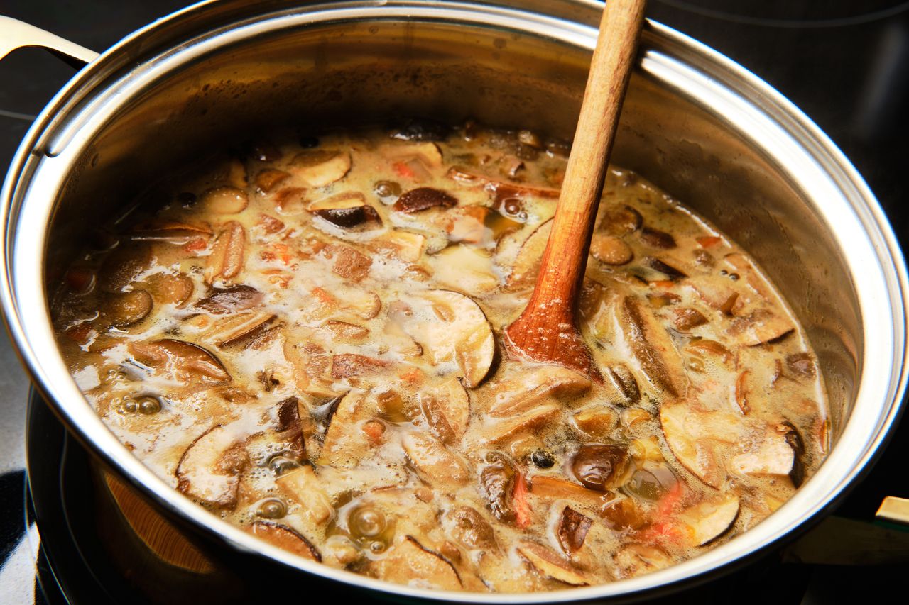 Homemade mushroom soup