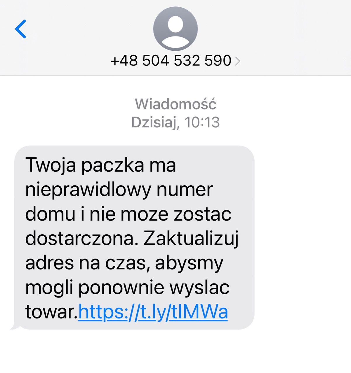 Fałszywy SMS