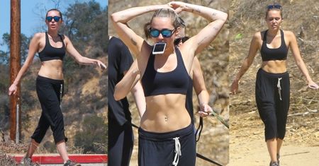 Miley Cyrus chwali się płaskim brzuchem (ZDJĘCIA)