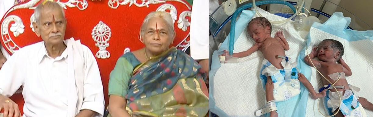 Dzień po tym, jak 74-latka urodziła bliźniaczki, jej mąż doznał udaru