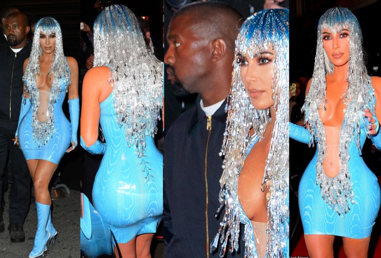 "Żywa lalka" Kim i zgaszony Kanye na MET Afterparty