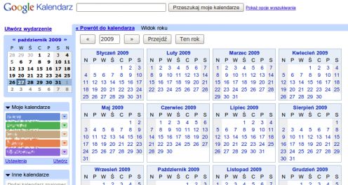 Szybka nawigacja w Kalendarzu Google