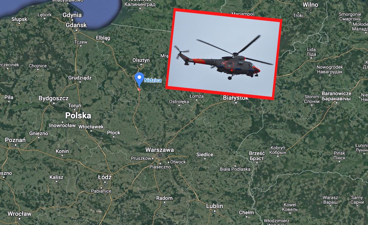 Poderwano helikopter Anakonda. Coś spadło koło Nidzicy?