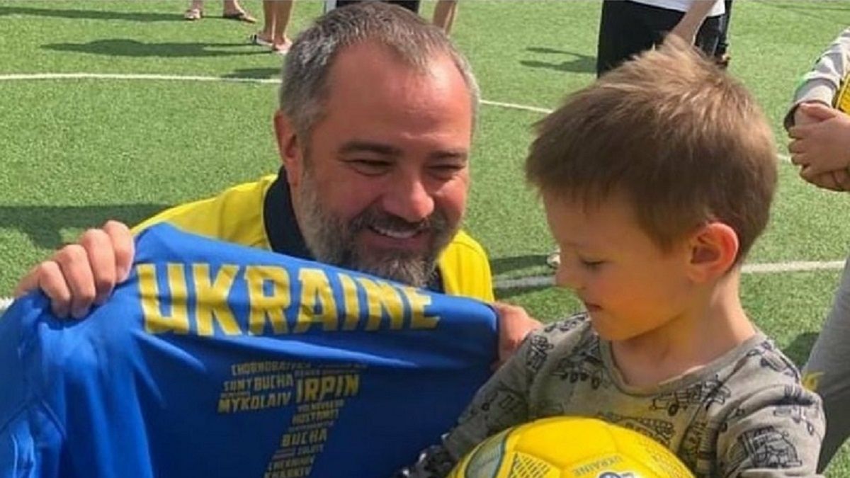 Prezes ukraińskiej federacji ze specjalnie przygotowaną koszulką