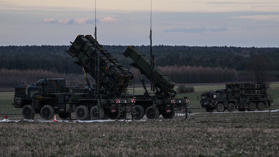 ZAMOSC, POLAND - FEBRUARY 18: Patriot launchers modules mounted on M983 HEMTT part of the US made MIM-104 Patriot surface-to-air missile (SAM) system are pictured on a open field on February 18, 2023 in Zamosc, Poland. The German armed forces deployed Patriots batteries to their NATO neighbor, after a missile explosion in Przewodow, which previous investigation suggests that came from Ukrainian air defense, killed two civilians. Since Russia's large scale military attack on Ukraine on February 24, 2022 more than 9.7 million refugees from Ukraine crossed the Polish borders to escape the conflict, with 1.4 million registering in Poland whilst others moved on to other countries. (Photo by Omar Marques/Getty Images)