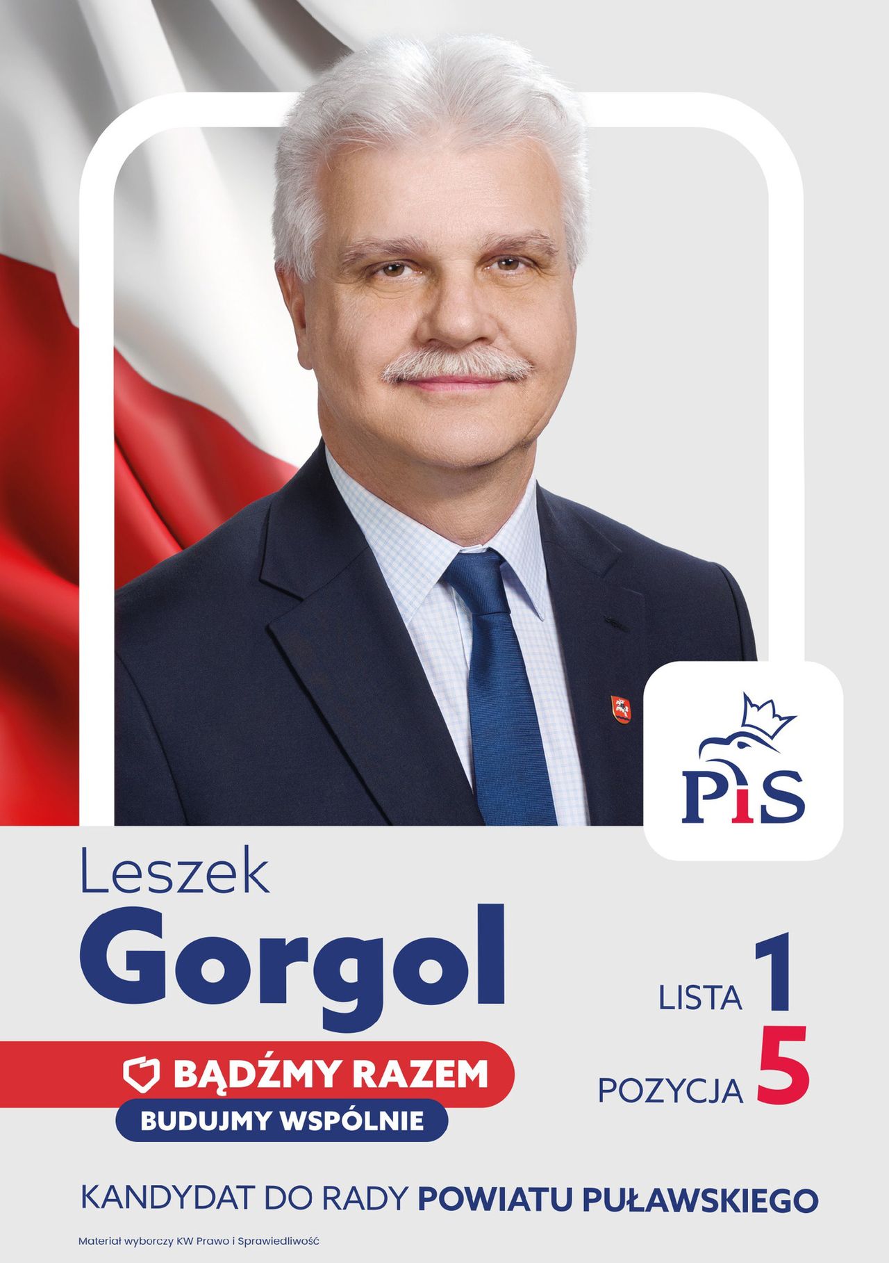 Plakat wyborczy Leszka Gorgola z ostatnich wyborów