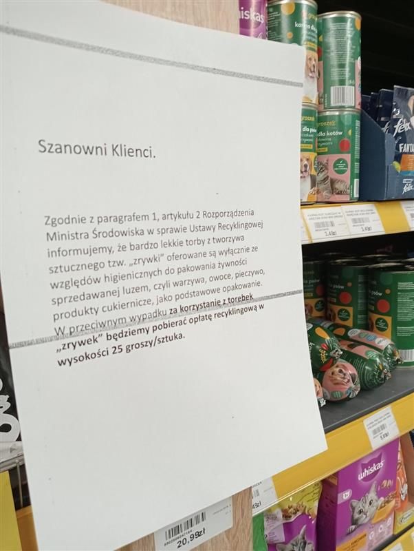 Komunikat dotyczący "zrywek"