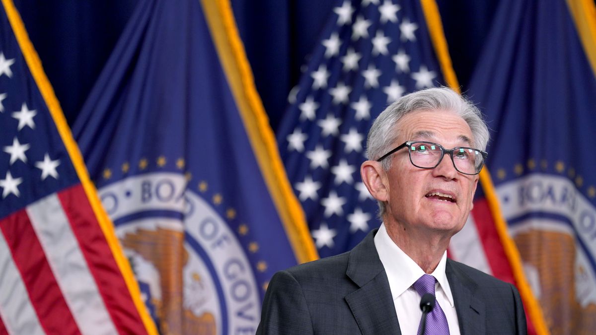 Jerome Powell, chairman of the US Federal Reserve, during a news conference following a Federal Open Market Committee (FOMC) meeting in Washington, DC, US, on Wednesday, March 20, 2024. Policymakers signaled they remain on track to cut rates this year for the first time since March 2020, but they now see just three reductions in 2025, down from four forecast in December, based on the median projection. Photographer: Al Drago/Bloomberg via Getty Images