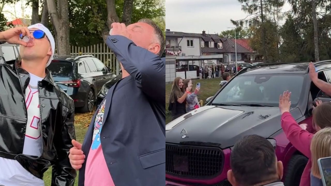 TYLKO NA PUDELKU: Skolim ROBI WJAZD na huczną TRZYDZIESTKĘ na Podlasiu i pije kielona z burmistrzem Siemiatycz (WIDEO)