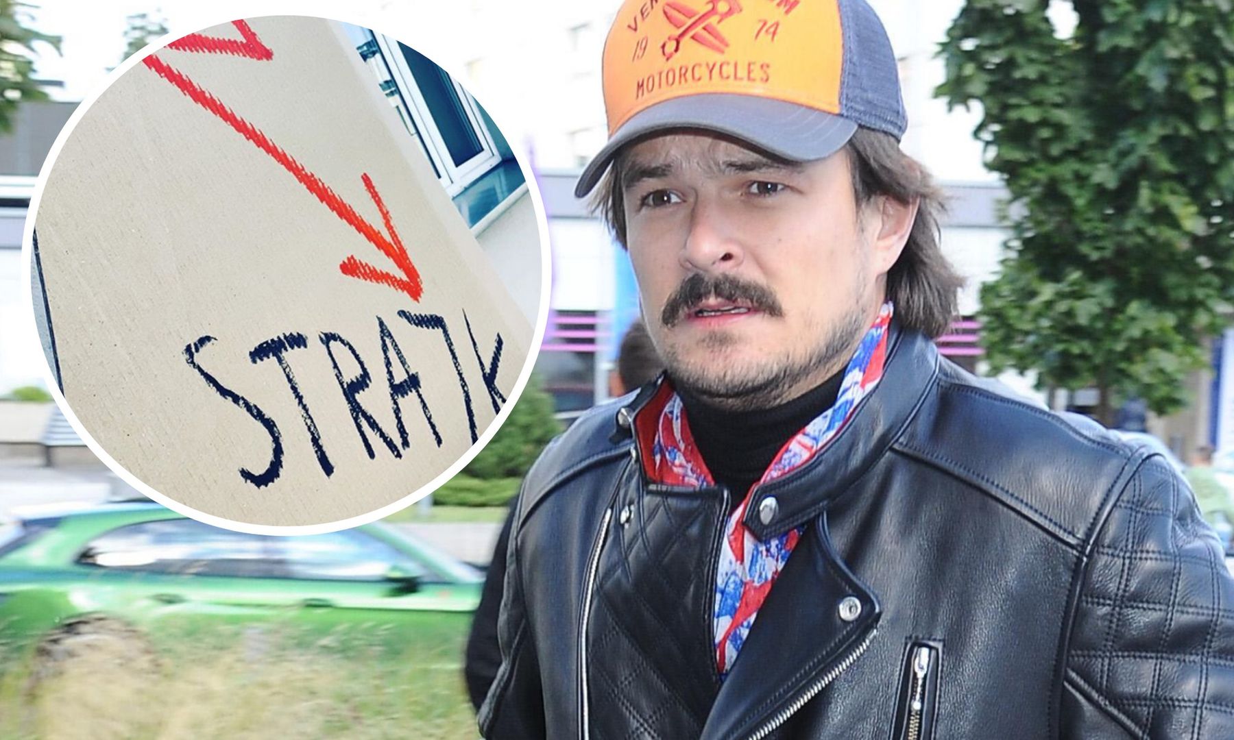 Dawid Ogrodnik wspiera strajk kobiet i wywiesza transparent na balkonie