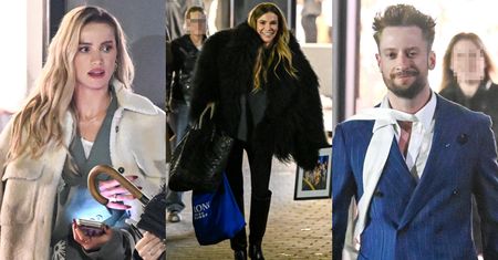 Kulisy finału "Tańca z Gwiazdami": wychodzący oddzielnie ze studia Maffashion i Michał Danilczuk, Maja Bohosiewicz w futrze