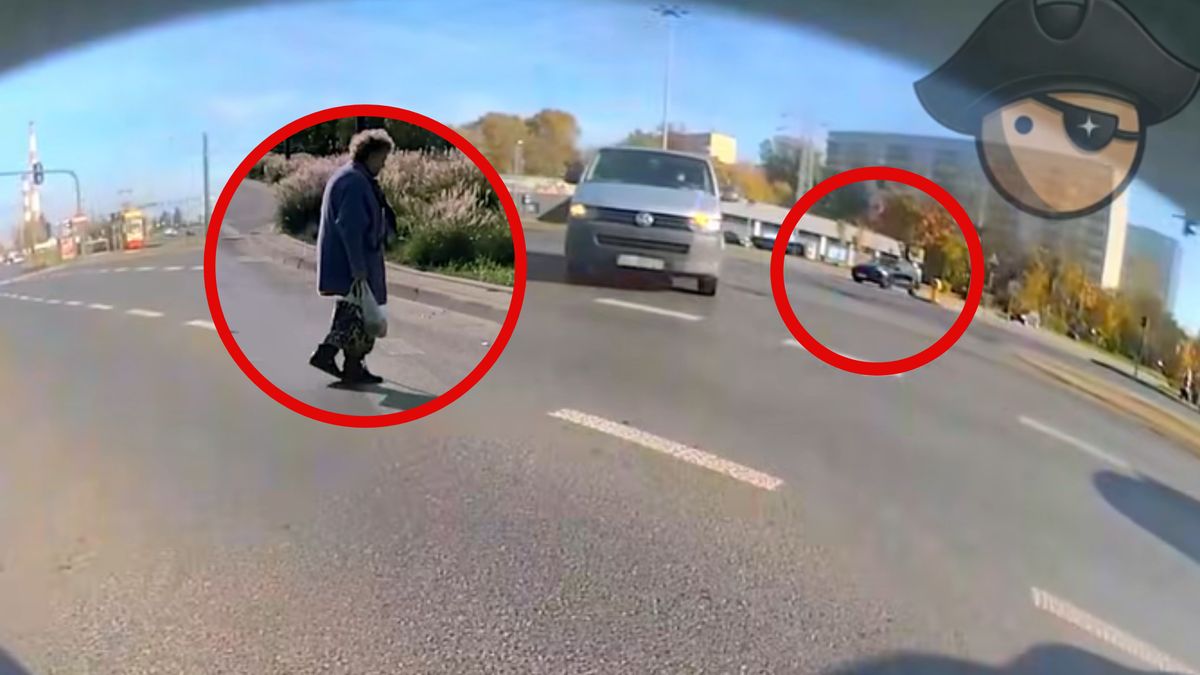 Niewiele brakowało, a kobieta zostałaby potrącona.