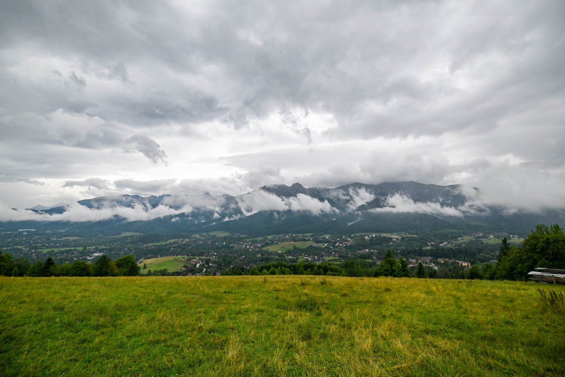 Chmury nad Tatrami