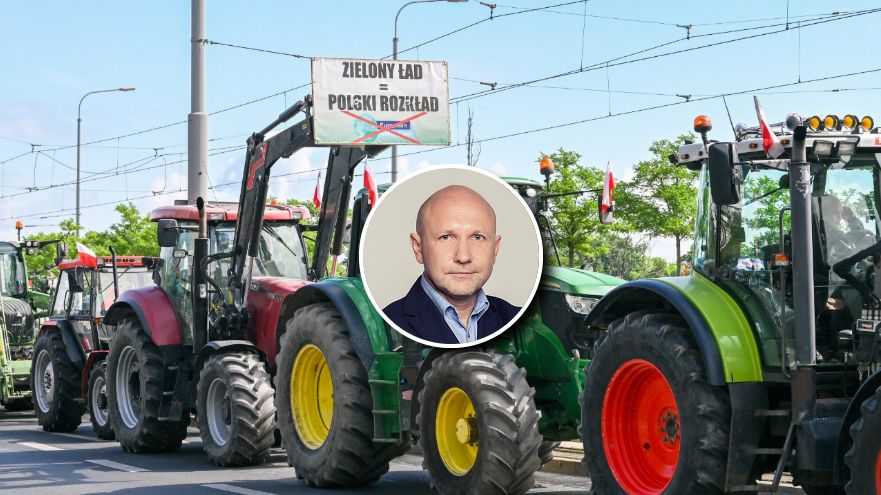 Przeciwko polityce klimatycznej UE protestowali m.in. rolnicy