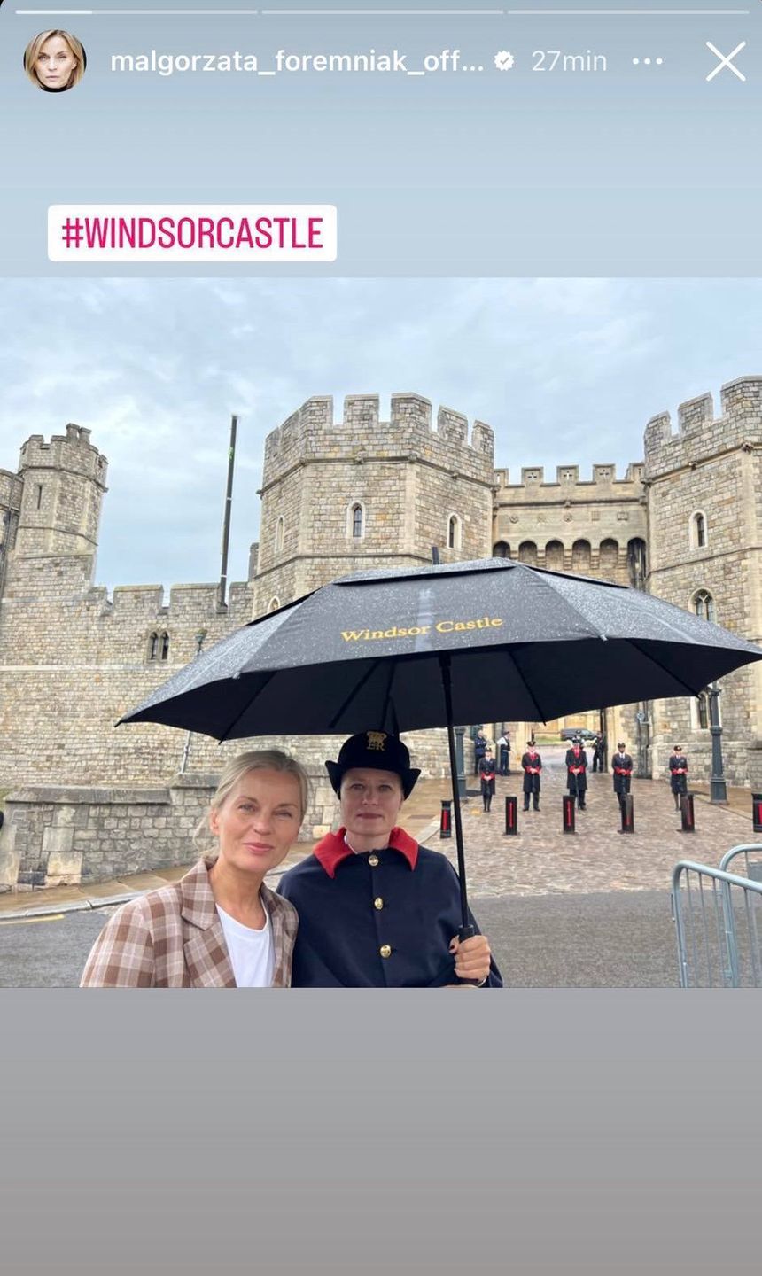 Małgorzata Foremniak żegna królową Elżbietę. Pojawiła się pod zamkiem Windsor
