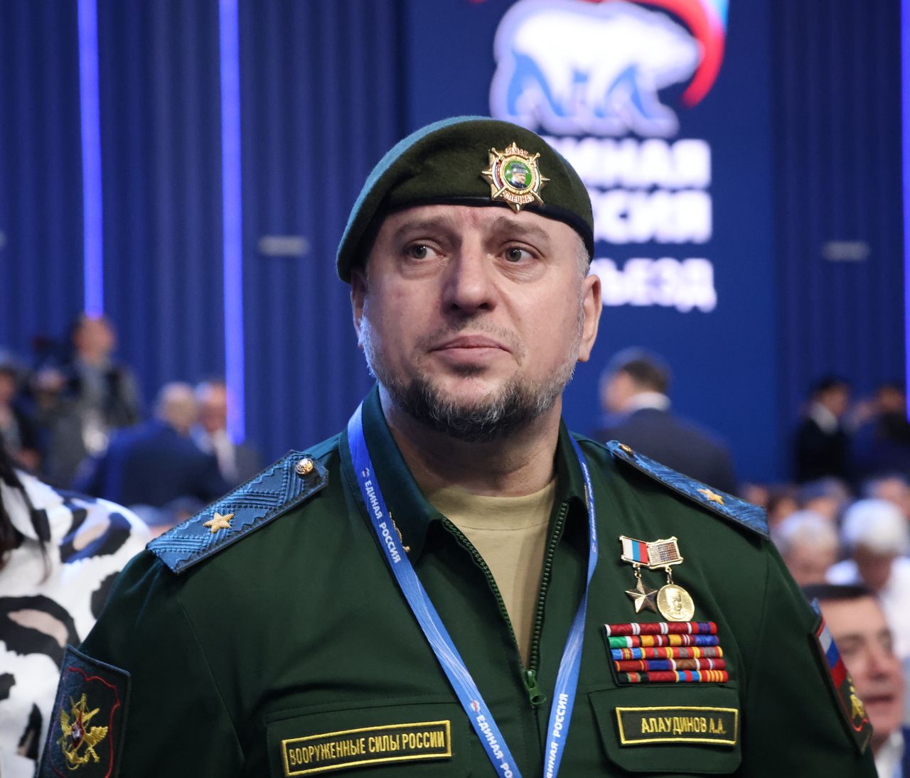 Apti Alaudinow, a close associate of Ramzan Kadyrov, commander of the Chechen battalion "Akhmat" subordinate to the National Guard Forces of Russia