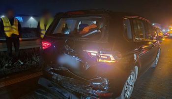 Blokada A4. Kolizja trzech samochodów