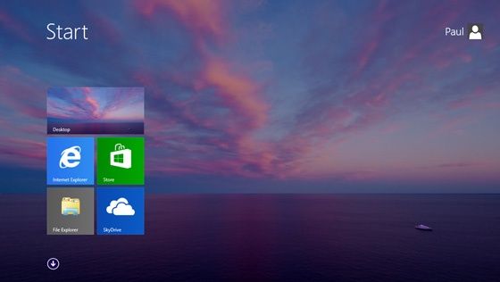 ekran start wygląd windows 8.1 blue