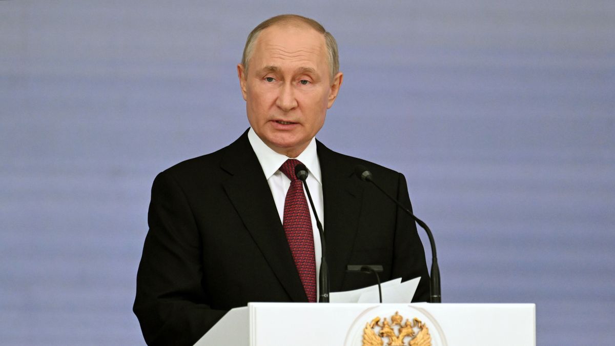 Russian President Vladimir Putin delivers his speech during a meeting marking the 220th anniversary of the Russian Ministry of Justice in Moscow, Russia, 20 September 2022. EPA/GRIGORY SISOYEV / SPUTNIK / KREMLIN POOL MANDATORY CREDIT Dostawca: PAP/EPA.