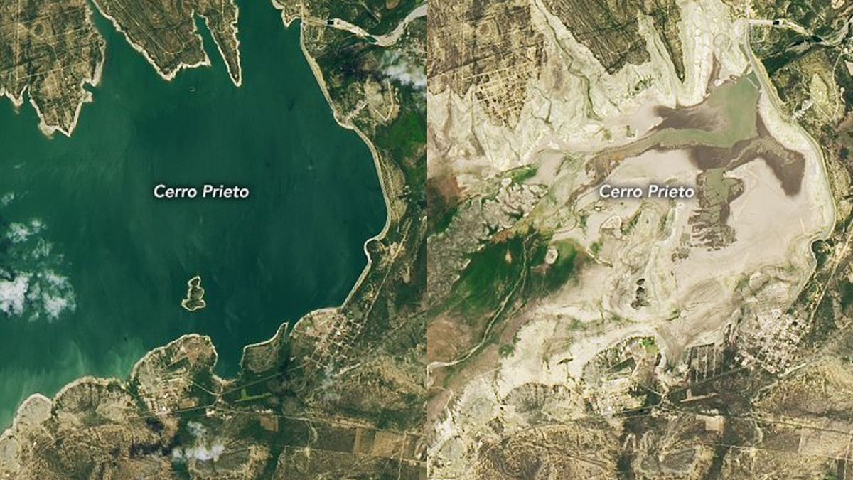 NASA opublikowała dwa zdjęcia tego samego zbiornika wodnego