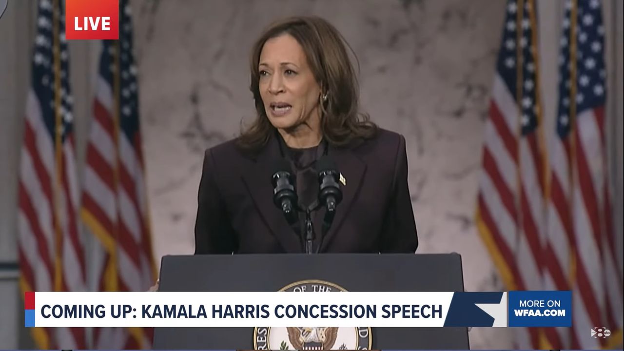 Kamala Harris po ogłoszeniu wyników wyborów prezydenckich