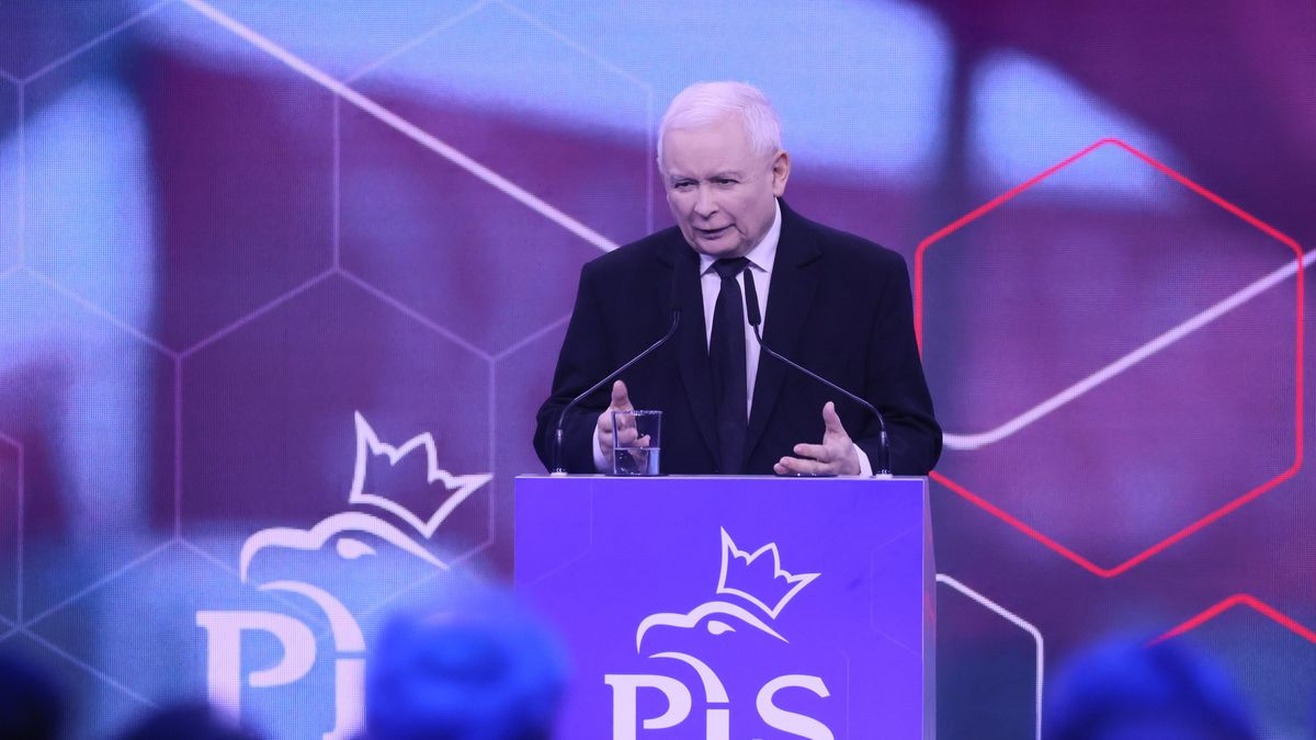 Warszawa, 14.05.2023. Prezes PiS Jarosław Kaczyński podczas drugiego dnia konwencji programowej Prawa i Sprawiedliwości w Warszawie, 14 bm. (ad) PAP/Leszek Szymański