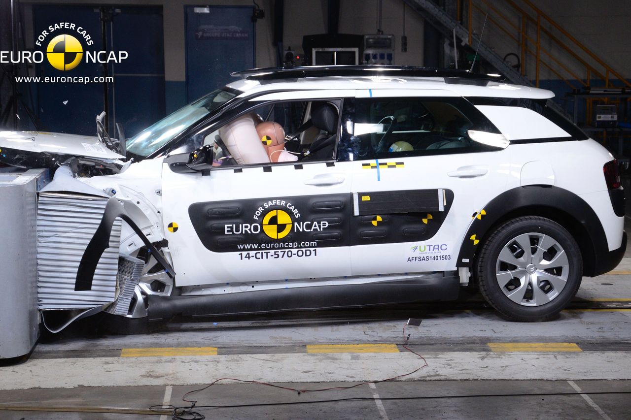 Citroën C4 Cactus z czterema gwiazdkami, X-Trail z pięcioma w EuroNCAP