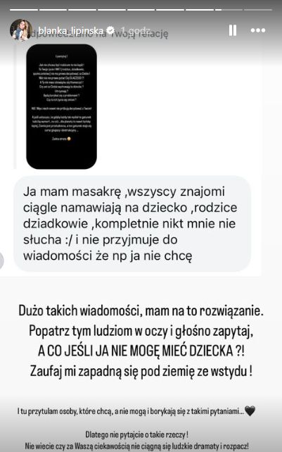 InstaStories Blanki Lipińskiej