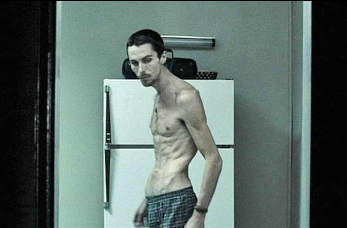 Christian Bale as Trevor Reznik in the movie "The Machinist"