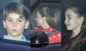 Royalsi w drodze na przedświąteczny lunch u króla Karola III. Zabrakło Andrzeja, a książę Louis znów skradł show (ZDJĘCIA)