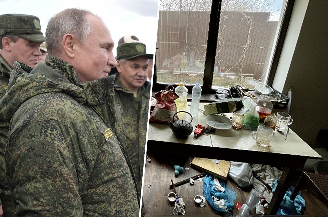 Jeden z domów splądrowanych przez żołnierzy Władimira Putina 