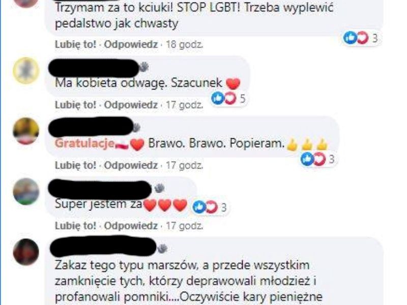 W komentarzach nie zabrakło głosów wsparcia dla Kai Godek