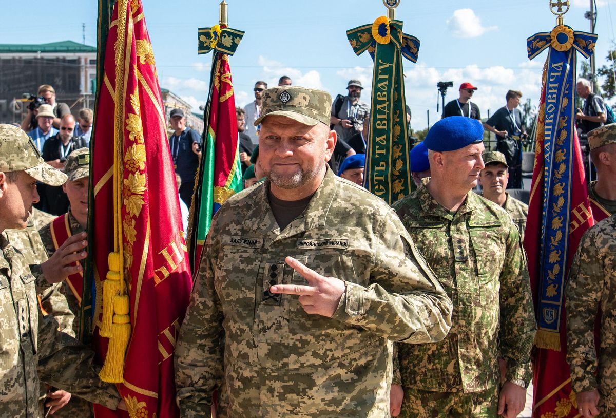 Gen. Wałerij Załużny podczas obchodów Dnia Niepodległości Ukrainy. Kijów, 24 sierpnia 2023 roku