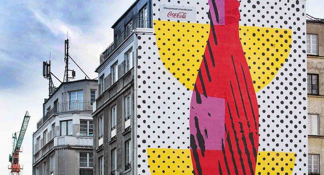 Coca-Cola promuje się muralem autorstwa Piotr Młodożeńca