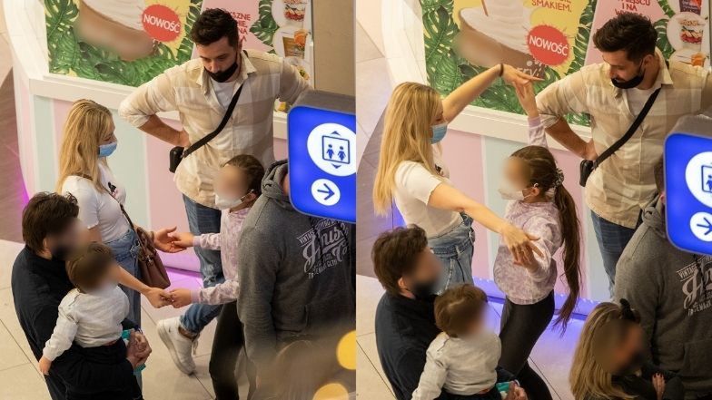 Barbara Kurdej-Szatan buszuje po centrum handlowym z mężem i dziećmi