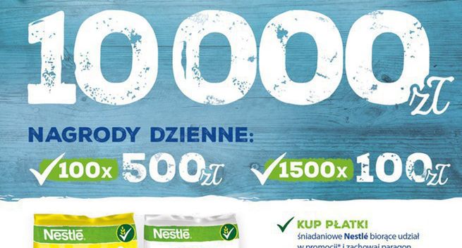 Nestle premiuje gotówką zakup płatków śniadaniowych