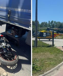 Czarny alert na Śląsku. Ciężarówka uderzyła w motocykl