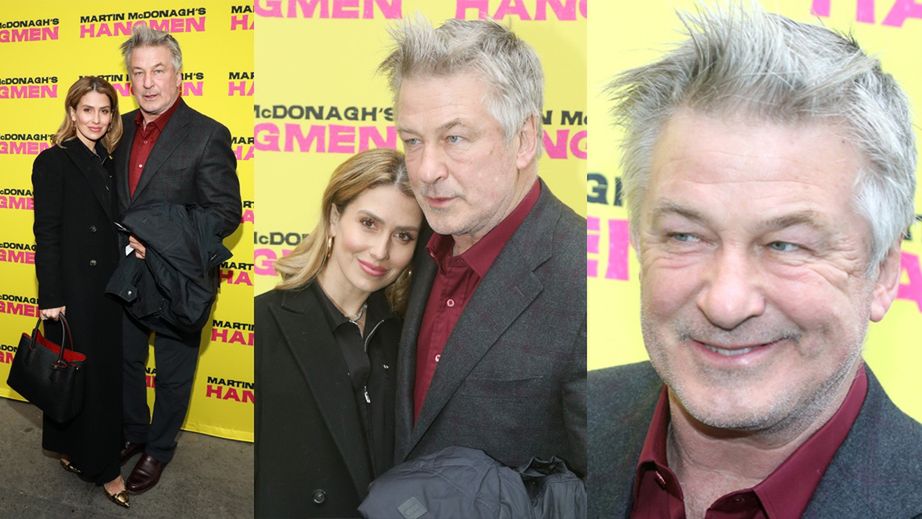 Alec Baldwin pozuje na ściance pierwszy raz od strzelaniny na planie filmu 