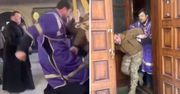 Skandal w cerkwi w Ukrainie. Pobito żołnierza, tłum protestuje. Jest nagranie