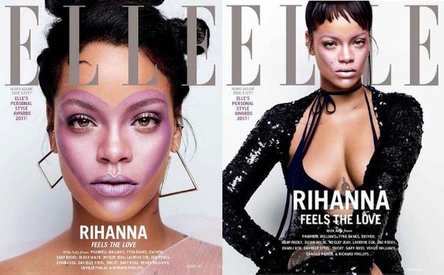 Rihanna pozuje z sercem na twarzy