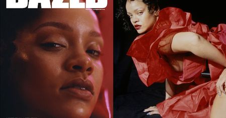 Ogromna twarz Rihanny na okładce "Dazed"