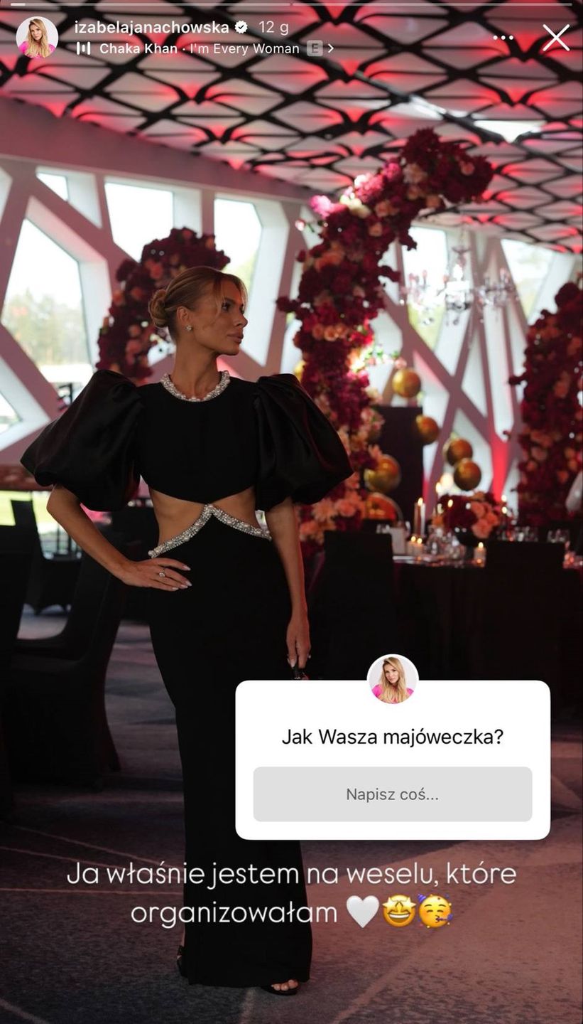 Izabela Janachowska na weselu