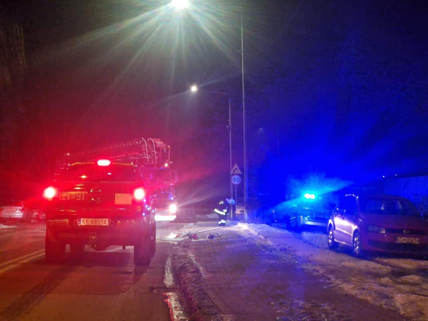 Pożar hali magazynowej w Trzebini