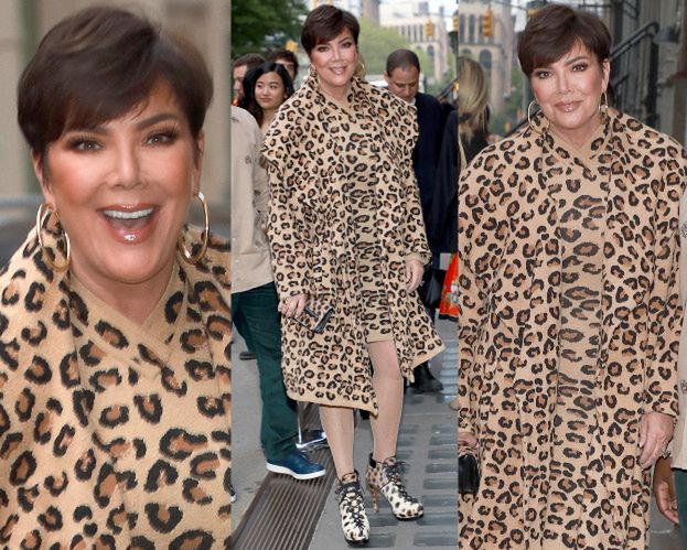 Cętkowana Kris Jenner ekscytuje się na widok fotografów