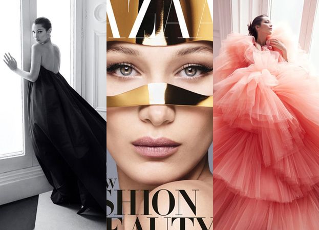 Zamyślona Bella Hadid pozuje na okładce "Harper's Bazaar" 