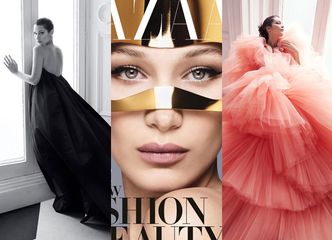 Zamyślona Bella Hadid pozuje na okładce "Harper's Bazaar"