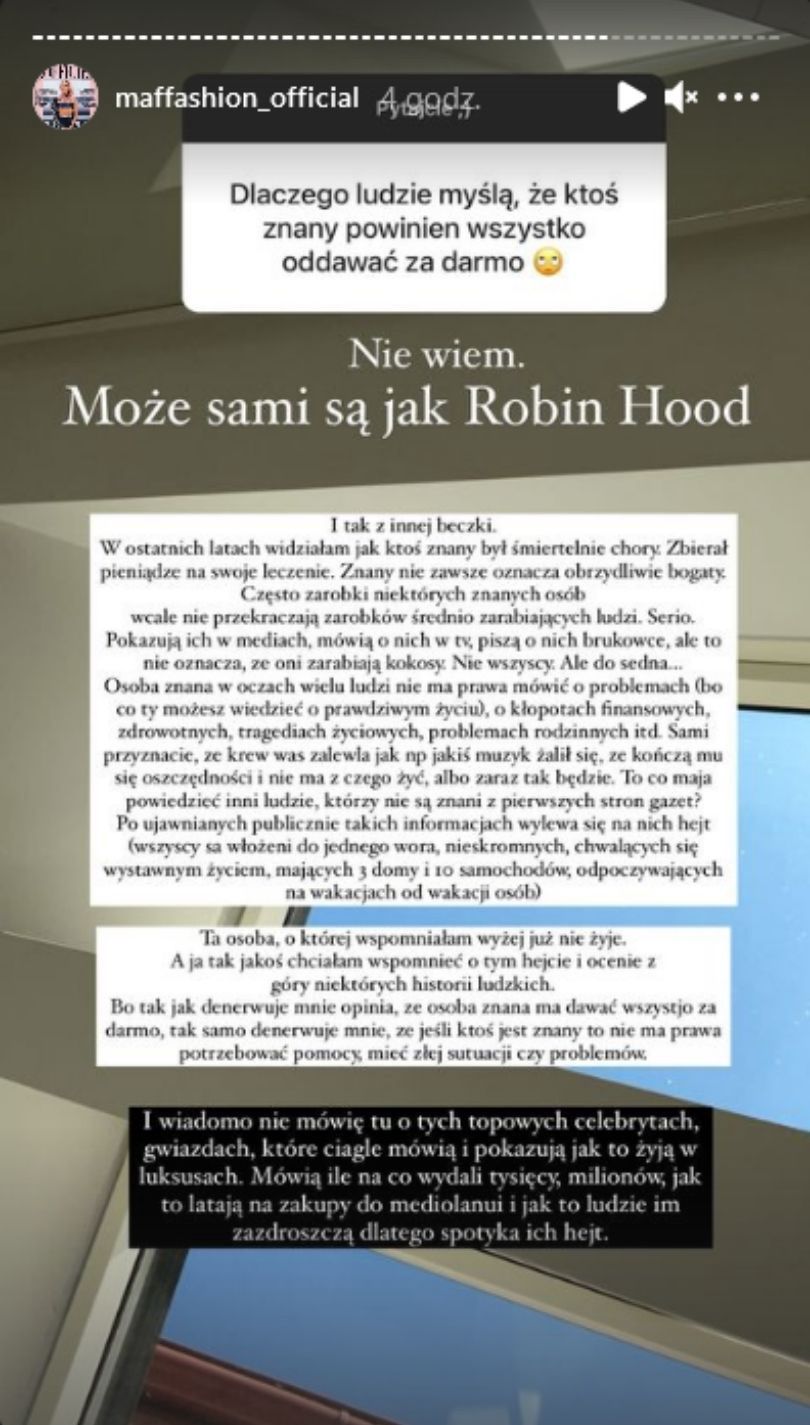 Maffashion rozprawia o zarobkach celebrytów