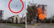 Dron uderza prosto w blok mieszkalny. Przerażające nagranie z Ukrainy