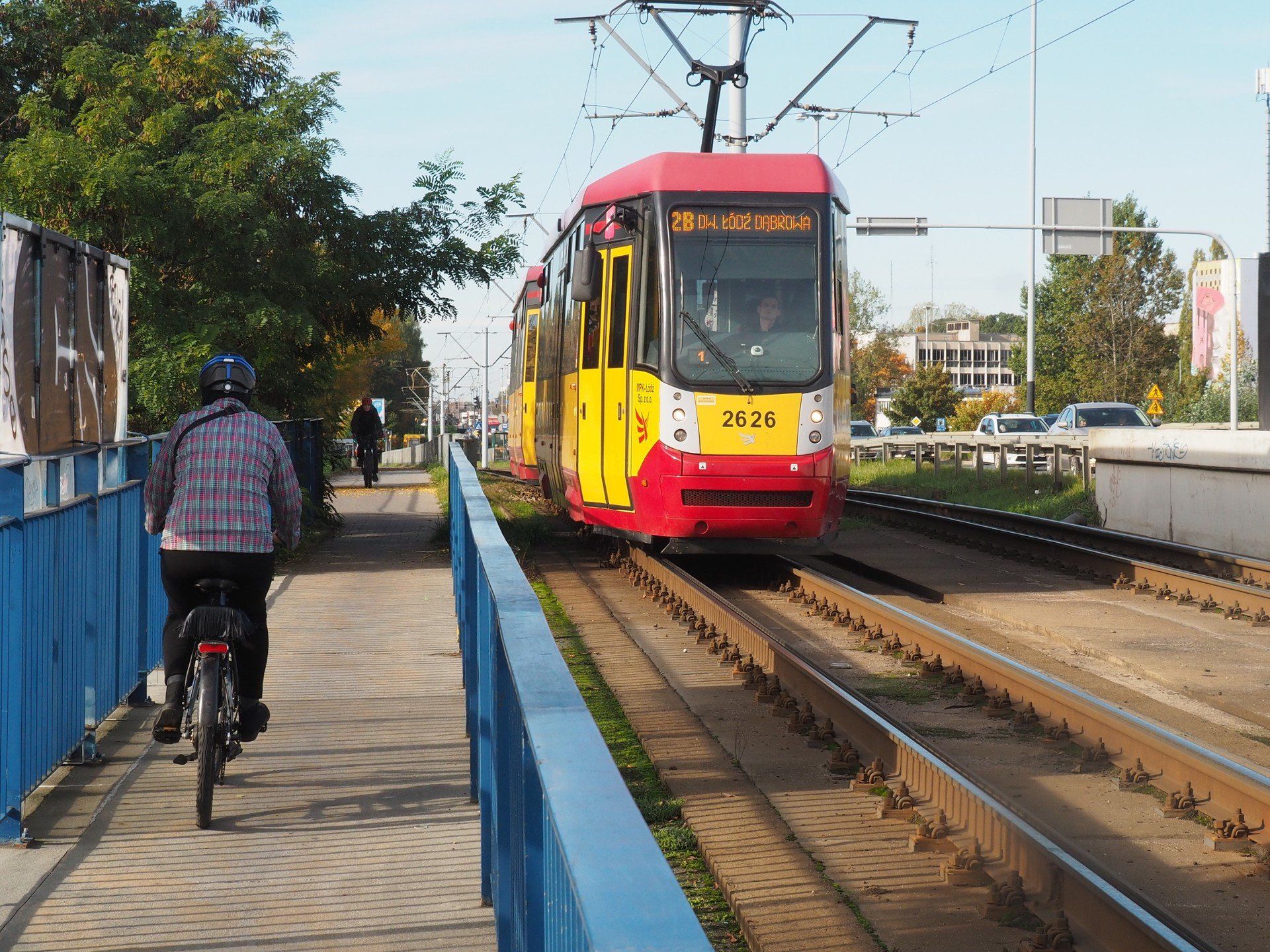 To rzadki moment, kiedy wszystkie tramwaje w Łodzi kursują po swoich właściwych trasach...